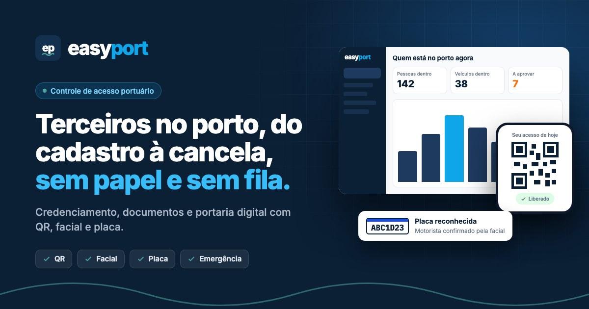 EasyPort, plataforma de controle de acesso de terceiros em portos desenvolvida pela DarwinX